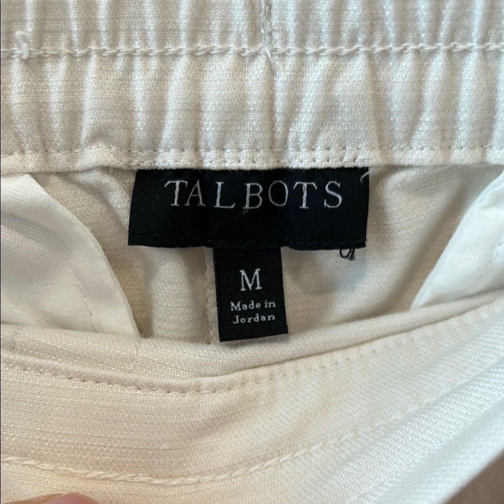 Talbots White Chinos Relaxed Fit Cotton Blend - Picture 2 of 11